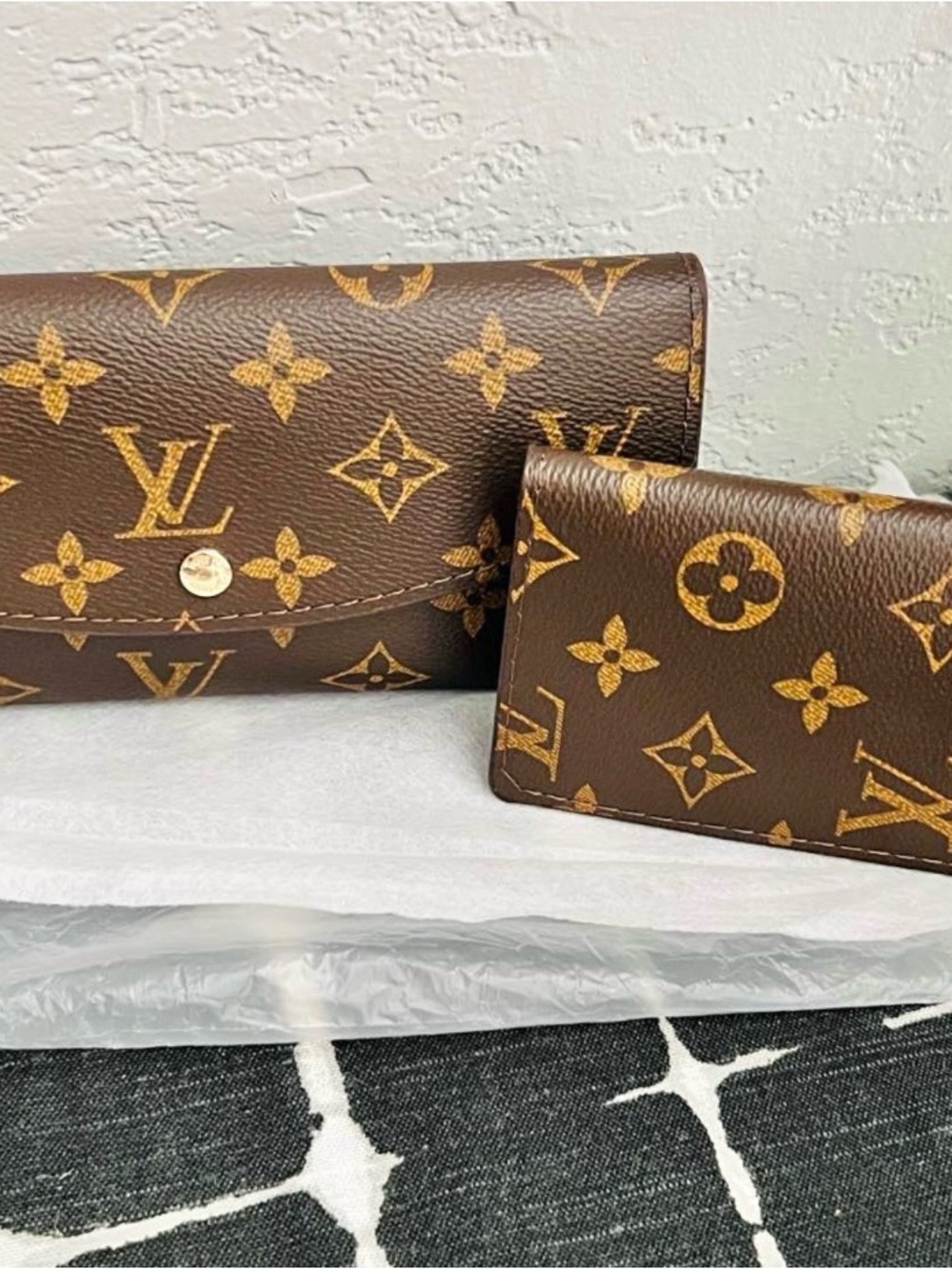 Inspired Brown Monogram Wallet Set